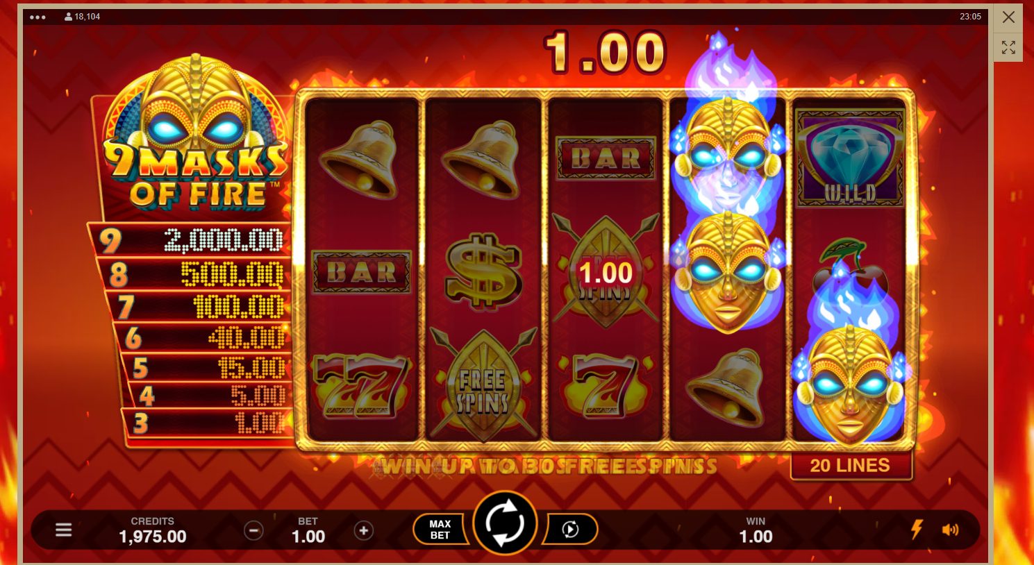 9 Masks of Fire Slot Review